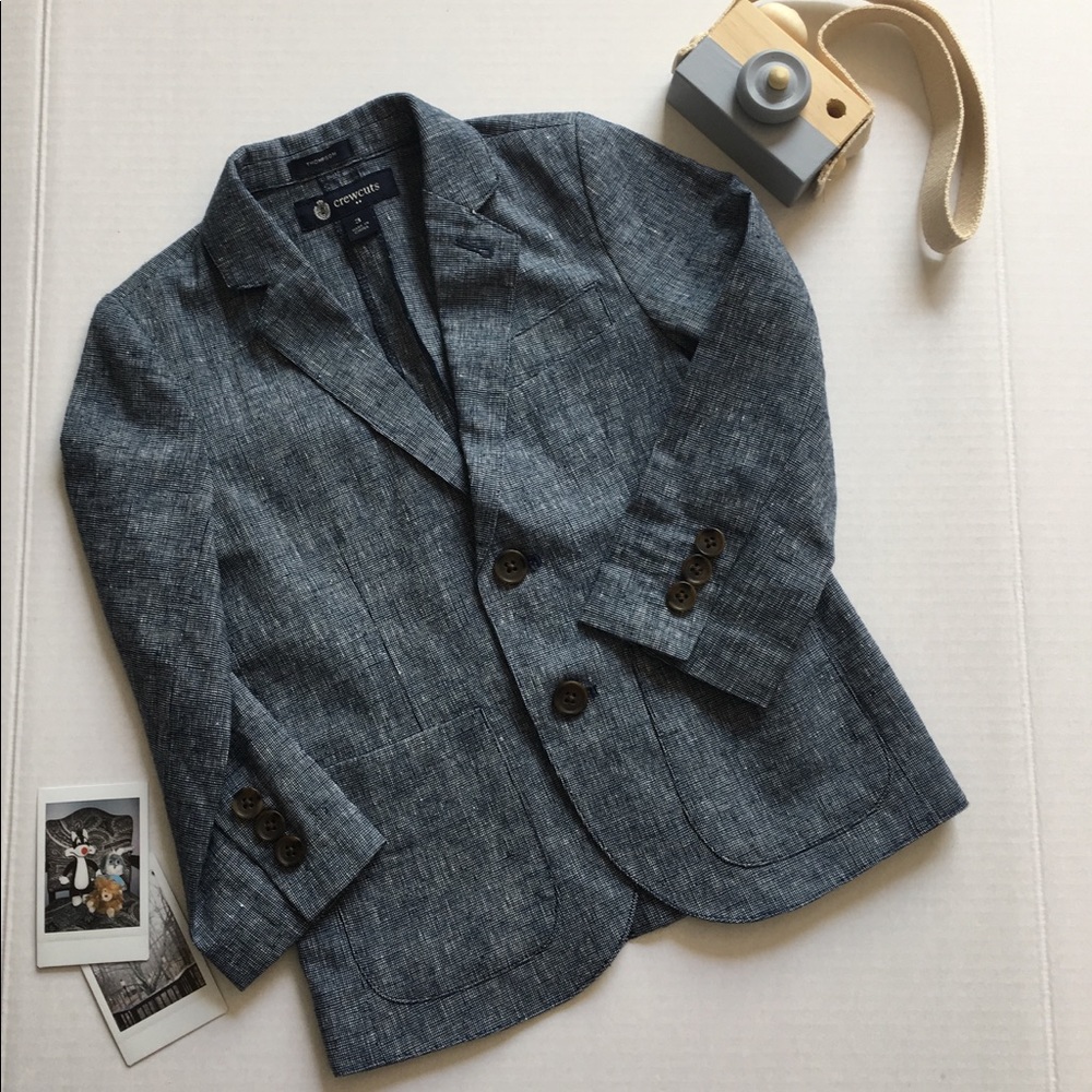 Crewcuts Suit Jacket Blazer Blue Linen Thompson